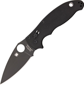 Spyderco Knives: Manix 2 Ball Bearing Lock (Full Flat Grind) Folding Pocket Knife w/ Black Textured G10 Handle - GPBBK2 Spyderco Knives: Manix 2 Ball Bearing Lock (Full Flat Grind) Folding Pocket Knife w/ Black Textured G10 Handle - GPBBK2