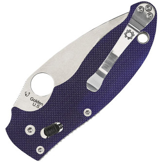 Spyderco Knives: Manix 2 Ball Bearing Lock (Full Flat Grind) Folding Pocket Knife w/ Blue Textured G10 Handle - GPDBL2 Spyderco Knives: Manix 2 Ball Bearing Lock (Full Flat Grind) Folding Pocket Knife w/ Blue Textured G10 Handle - GPDBL2