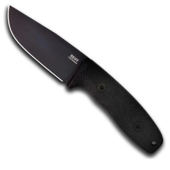 Reiff Knives: Circadian Clip Point- Fixed Blade-  - CPM MagnaCut - Black DLC, Black Canvas Micarta Reiff Knives: Circadian Clip Point- Fixed Blade-  - CPM MagnaCut - Black DLC, Black Canvas Micarta