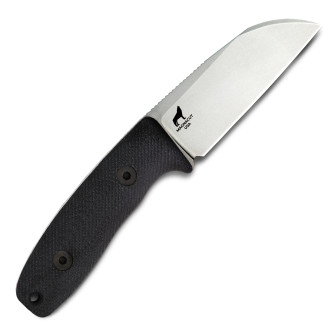 Reiff Knives: Circadian Sheepsfoot - Fixed Blade-  - CPM MagnaCut - Saber, Black Canvas Micarta Reiff Knives: Circadian Sheepsfoot - Fixed Blade-  - CPM MagnaCut - Saber, Black Canvas Micarta
