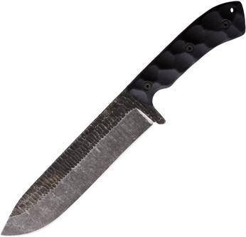 Stroup Knives: BK1 , Fixed Blade Knife w/Black Sculpted G10 Handle