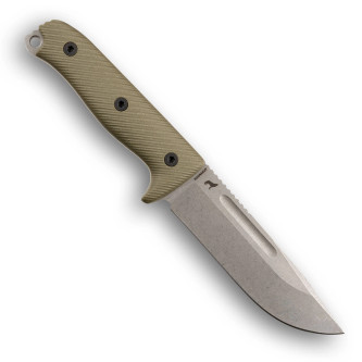 Reiff Knives: Vicon - Fixed Blade - MagnaCut, Saber, Stonewash, OD Green G10, Black Kydex Sheath, Ambi Reiff Knives: Vicon - Fixed Blade - MagnaCut, Saber, Stonewash, OD Green G10, Black Kydex Sheath, Ambi