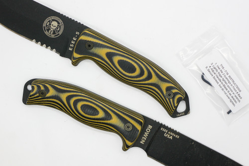 TKC 2.0 G10 Handle for ESEE 5/6  - Brown & Black G-10, 2x2 TKC 2.0 G10 Handle for ESEE 5/6  - Brown & Black G-10, 2x2