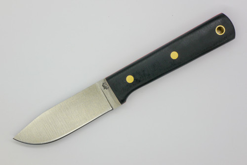 LT Wright Knives Maverick Scout - A2 Steel - Flat Grind -Black With Orange Liner Micarta Handle - Matte