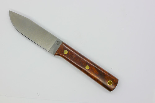 LT Wright Knives Maverick Scout - A2 Steel - Flat Grind - Desert Ironwood w/ Black Liners - 6