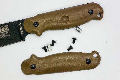 TKC: G10 Handle for ESEE Laser Strike - Earth Brown TKC: G10 Handle for ESEE Laser Strike - Earth Brown