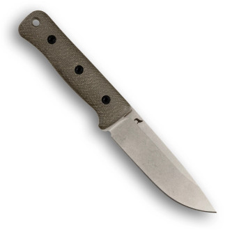 Reiff Knives: F5 GEN2 - Field Survival Knife - Fixed Blade - MagnaCut, Stonewash, Green Canvas Micarta Handle Reiff Knives: F5 GEN2 - Field Survival Knife - Fixed Blade - MagnaCut, Stonewash, Green Canvas Micarta Handle