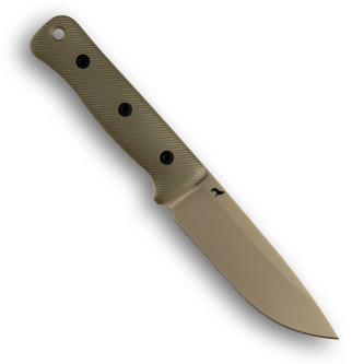 Reiff Knives: F5 GEN2 - Field Survival Knife - Fixed Blade - MagnaCut, FDE PVD, OD Green G10 Handle Reiff Knives: F5 GEN2 - Field Survival Knife - Fixed Blade - MagnaCut, FDE PVD, OD Green G10 Handle