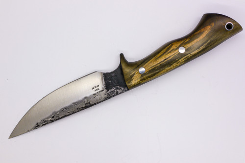 Lon Humphrey Custom Iron Reaper, Saber Grind, Fixed Blade, Knife w/ Storm Maple Handle - #42 Lon Humphrey Custom Iron Reaper, Saber Grind, Fixed Blade, Knife w/ Storm Maple Handle - #42