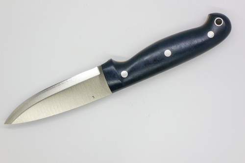 LT Wright Knives GNS - Scandi Grind - AEB-L Steel - Blue Canyon with Coyote Liners - Orange Liners - Matte Finish