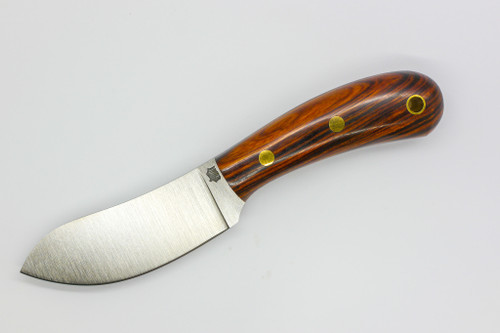 LT Wright Knives Camp MUK - Flat Grind - 3V Steel - Desert Ironwood with Black Liners - 1 - Matte Finish