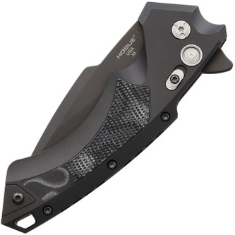Hogue - X5 Manual Flipper - Button Lock - Black Aluminum Handle Hogue - X5 Manual Flipper - Button Lock - Black Aluminum Handle