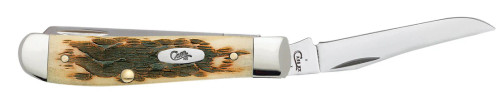 Case Cutlery: Mini Trapper - Peach Seed Jig Amber Bone Handle - 2 Blade Case Cutlery: Mini Trapper - Peach Seed Jig Amber Bone Handle - 2 Blade