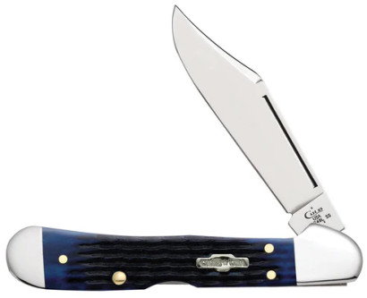 Case Cutlery: Mini CopperLock - Rogers Corn Cob Jigged Blue Bone Handle - 1 Blade Case Cutlery: Mini CopperLock - Rogers Corn Cob Jigged Blue Bone Handle - 1 Blade