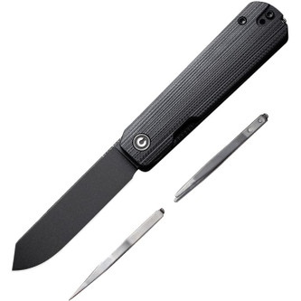 CIVIVI - Sendy - Black Stonewash Nitro V Steel - Folding Knife w/Liner Lock -  Black G10 Handle CIVIVI - Sendy - Black Stonewash Nitro V Steel - Folding Knife w/Liner Lock -  Black G10 Handle