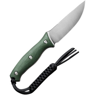 CIVIVI - Stormridge - Satin Nitro-V Steel - Fixed Blade Knife - Green Canvas Micarta Handle CIVIVI - Stormridge - Satin Nitro-V Steel - Fixed Blade Knife - Green Canvas Micarta Handle