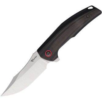 Reate Knives - Jack Jr - Satin CPM S30V Blade - Folding Pocket Knife w/ Black Aluminum Handle