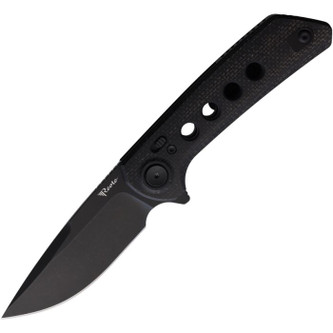 Reate Knives - PL-XF - Black PVD Nitro-V Blade - Folding Pocket Knife w/ Black Canvas Micarta Handle Reate Knives - PL-XF - Black PVD Nitro-V Blade - Folding Pocket Knife w/ Black Canvas Micarta Handle