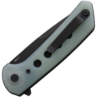 Reate Knives - PL-XF - Black PVD Nitro-V Blade - Folding Pocket Knife w/ Jade G10 Handle Reate Knives - PL-XF - Black PVD Nitro-V Blade - Folding Pocket Knife w/ Jade G10 Handle