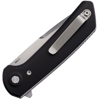 Reate Knives - PL-XF - Stonewash & Satin Finish Nitro-V Blade - Folding Pocket Knife w/ Black Aluminum Handle Reate Knives - PL-XF - Stonewash & Satin Finish Nitro-V Blade - Folding Pocket Knife w/ Black Aluminum Handle