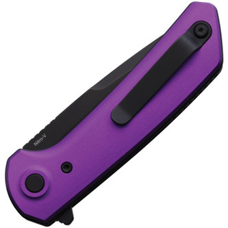 Reate Knives - PL-XF - Black PVD Nitro-V Blade - Folding Pocket Knife w/ Purple Aluminum Handle Reate Knives - PL-XF - Black PVD Nitro-V Blade - Folding Pocket Knife w/ Purple Aluminum Handle