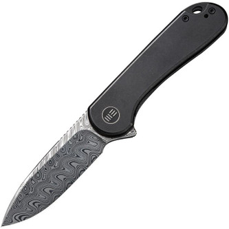 WE Knife Company - Elementum - 3" Hakkapella Damasteel Foldable Knife w/ Black Stonewash Titanium Handle WE Knife Company - Elementum - 3" Hakkapella Damasteel Foldable Knife w/ Black Stonewash Titanium Handle