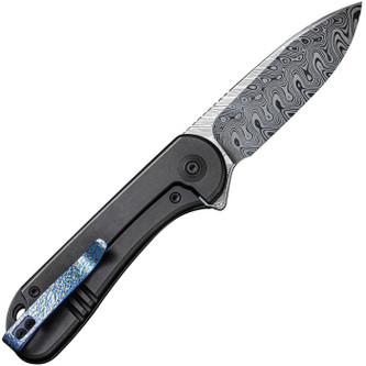 WE Knife Company - Elementum - 3" Hakkapella Damasteel Foldable Knife w/ Black Stonewash Titanium Handle WE Knife Company - Elementum - 3" Hakkapella Damasteel Foldable Knife w/ Black Stonewash Titanium Handle