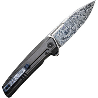 WE Knife Company - Speedster- 3.5" Damasteel Foldable Knife w/ Black Stonewash Titanium Handle WE Knife Company - Speedster- 3.5" Damasteel Foldable Knife w/ Black Stonewash Titanium Handle
