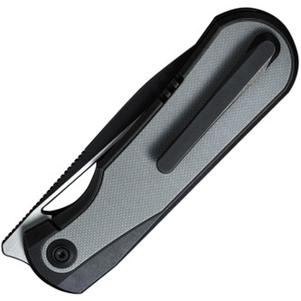 WE Knife Company - Baloo - 3.31" Black Stonewash CPM 20CV Foldable Knife w/ Black Stonewash Titanium with Gray G10 Inlay Handle WE Knife Company - Baloo - 3.31" Black Stonewash CPM 20CV Foldable Knife w/ Black Stonewash Titanium with Gray G10 Inlay Handle