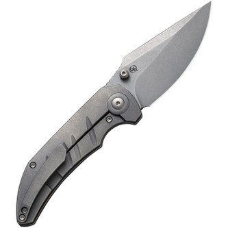 WE Knife Company - Riff Raff - 3.12" Stonewash CPM 20CV Foldable Knife w/ Silver Stonewash Titanium Handle WE Knife Company - Riff Raff - 3.12" Stonewash CPM 20CV Foldable Knife w/ Silver Stonewash Titanium Handle