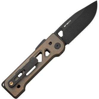WE Knife Company - Tyro - 2.91" Black Stonewash CPM 20CV Foldable Knife w/ Bronze Titanium Handle WE Knife Company - Tyro - 2.91" Black Stonewash CPM 20CV Foldable Knife w/ Bronze Titanium Handle