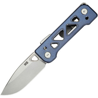 WE Knife Company - Tyro - 2.91" Stonewash CPM 20CV Foldable Knife w/ Blue Titanium Handle WE Knife Company - Tyro - 2.91" Stonewash CPM 20CV Foldable Knife w/ Blue Titanium Handle