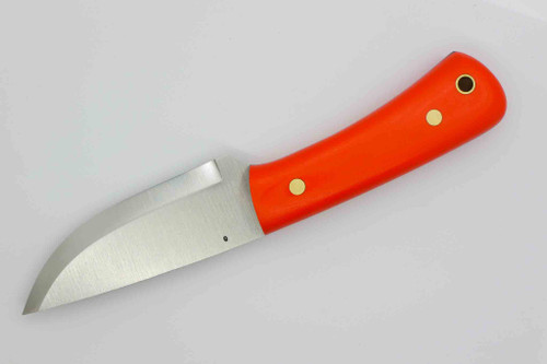 LT Wright Knives: XL Workhorse (Scandi Grind) Fixed Blade Knife - Orange G10 with Black Liners Handle,  Matte Finish LT Wright Knives: XL Workhorse (Scandi Grind) Fixed Blade Knife - Orange G10 with Black Liners Handle,  Matte Finish