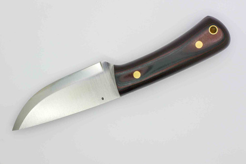 LT Wright Knives: XL Workhorse (Scandi Grind) Fixed Blade Knife - Red & Black G10 Handle,  Matte Finish LT Wright Knives: XL Workhorse (Scandi Grind) Fixed Blade Knife - Red & Black G10 Handle,  Matte Finish