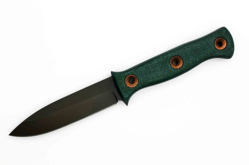 Dave Wenger Blades: Navigator - CPM 3V Steel - Green Burlap - Kydex Sheath