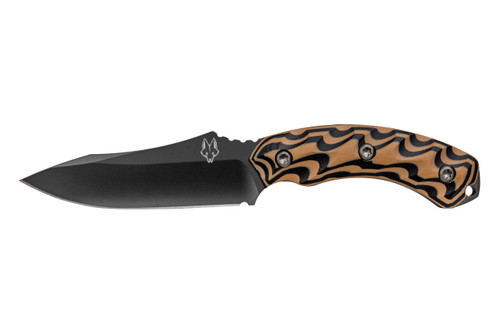 Southern Grind - Jackal - 4.75 " PVD Black Fixed Blade - 8670M Steel -Black & Tan G10 Handle Southern Grind - Jackal - 4.75 " PVD Black Fixed Blade - 8670M Steel -Black & Tan G10 Handle