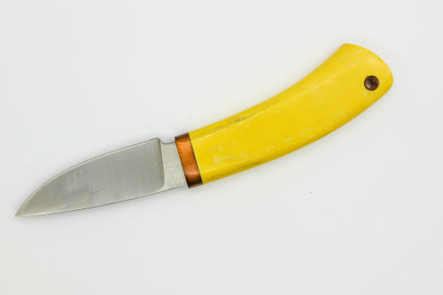 W. A. Surls Knives (Allen Surls) Custom - Wedowee - Fixed Blade Knife w/ Antique Bone Paper Micarta Handle W. A. Surls Knives (Allen Surls) Custom - Wedowee - Fixed Blade Knife w/ Antique Bone Paper Micarta Handle