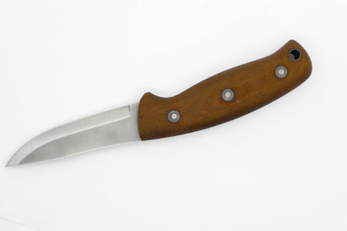 Battle Horse Knives - Feather Stick - 01 Steel Fixed Blade w/ Natural Canvas Micarta Handle Battle Horse Knives - Feather Stick - 01 Steel Fixed Blade w/ Natural Canvas Micarta Handle