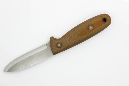 Battle Horse Knives - Kepsu - 01 Steel Fixed Blade w/ Natural Canvas Micarta Handle Battle Horse Knives - Kepsu - 01 Steel Fixed Blade w/ Natural Canvas Micarta Handle