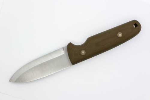 Battle Horse Knives - Salt Fork - 01 Steel Fixed Blade w/ Green Canvas Micarta Handle Battle Horse Knives - Salt Fork - 01 Steel Fixed Blade w/ Green Canvas Micarta Handle