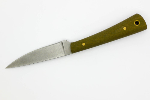 Battle Horse Knives - Birch River - 01 Steel Fixed Blade w/ Green Canvas Micarta Handle Battle Horse Knives - Birch River - 01 Steel Fixed Blade w/ Green Canvas Micarta Handle