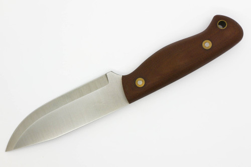 Battle Horse Knives - Brawler XL - 01 Steel Fixed Blade w/ Natural Canvas Micarta Handle Battle Horse Knives - Brawler XL - 01 Steel Fixed Blade w/ Natural Canvas Micarta Handle