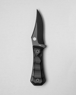 Aux Mfg - Pocket Bowie Deadhead - 3" 14c28n Stainless Steel w/ Black PVD Coating Fixed Blade w/ Black G10 Handles Aux Mfg - Pocket Bowie Deadhead - 3" 14c28n Stainless Steel w/ Black PVD Coating Fixed Blade w/ Black G10 Handles