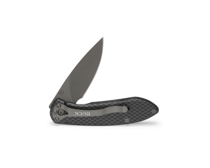 Buck Knives - 327 Nobleman Knife - 2.6" 7Cr17MoV Steel Folding Blade w/ Rubberized Carbon Fiber Graphic Handle Buck Knives - 327 Nobleman Knife - 2.6" 7Cr17MoV Steel Folding Blade w/ Rubberized Carbon Fiber Graphic Handle