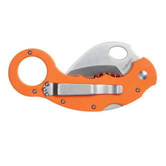 High Desert Blade Works - Journeyman MC1, Half Serrated Stonewash Blade w/ Rust Orange G10 Handle High Desert Blade Works - Journeyman MC1, Half Serrated Stonewash Blade w/ Rust Orange G10 Handle