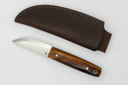 LT Wright Knives Pronghorn - Magnacut - Scandi Grind - Desert Ironwood w/ Black Liners - 8