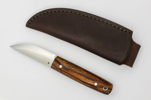 LT Wright Knives Pronghorn - Magnacut - Scandi Grind - Desert Ironwood w/ Black Liners - 12