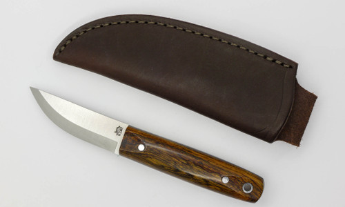 LT Wright Knives Pronghorn - Magnacut - Scandi Grind - Desert Ironwood w/ Black Liners - 13