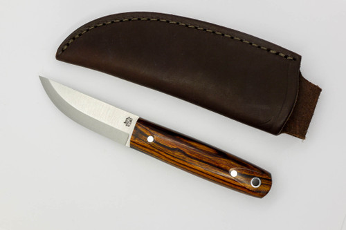 LT Wright Knives Pronghorn - Magnacut - Scandi Grind - Desert Ironwood w/ Black Liners - 19