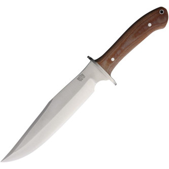 Bark River Knives: Highwayman IV - CPM 154 Steel, Fixed Blade Knife w/ Natural Canvas Micarta Handle